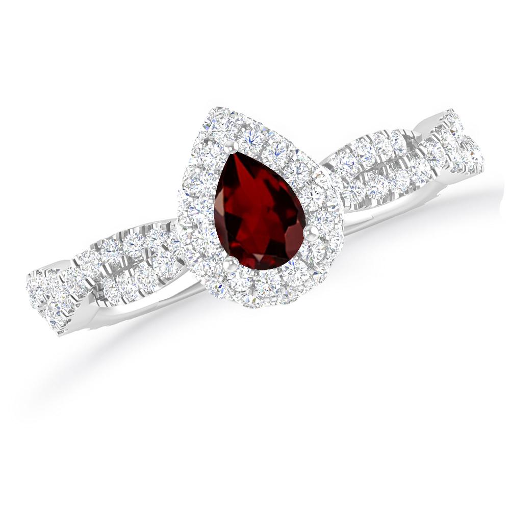 White Gold - Garnet