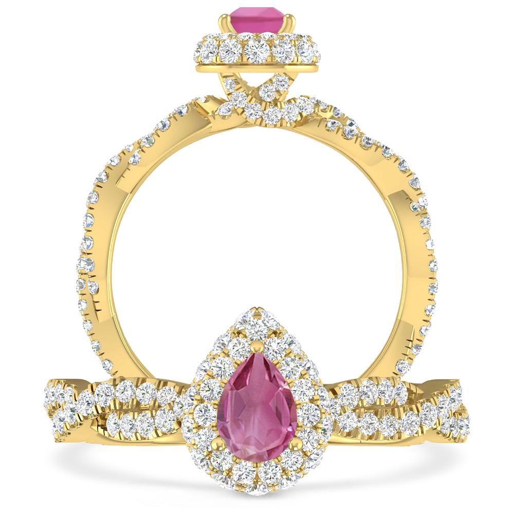 Yellow Gold - Pink Tourmaline