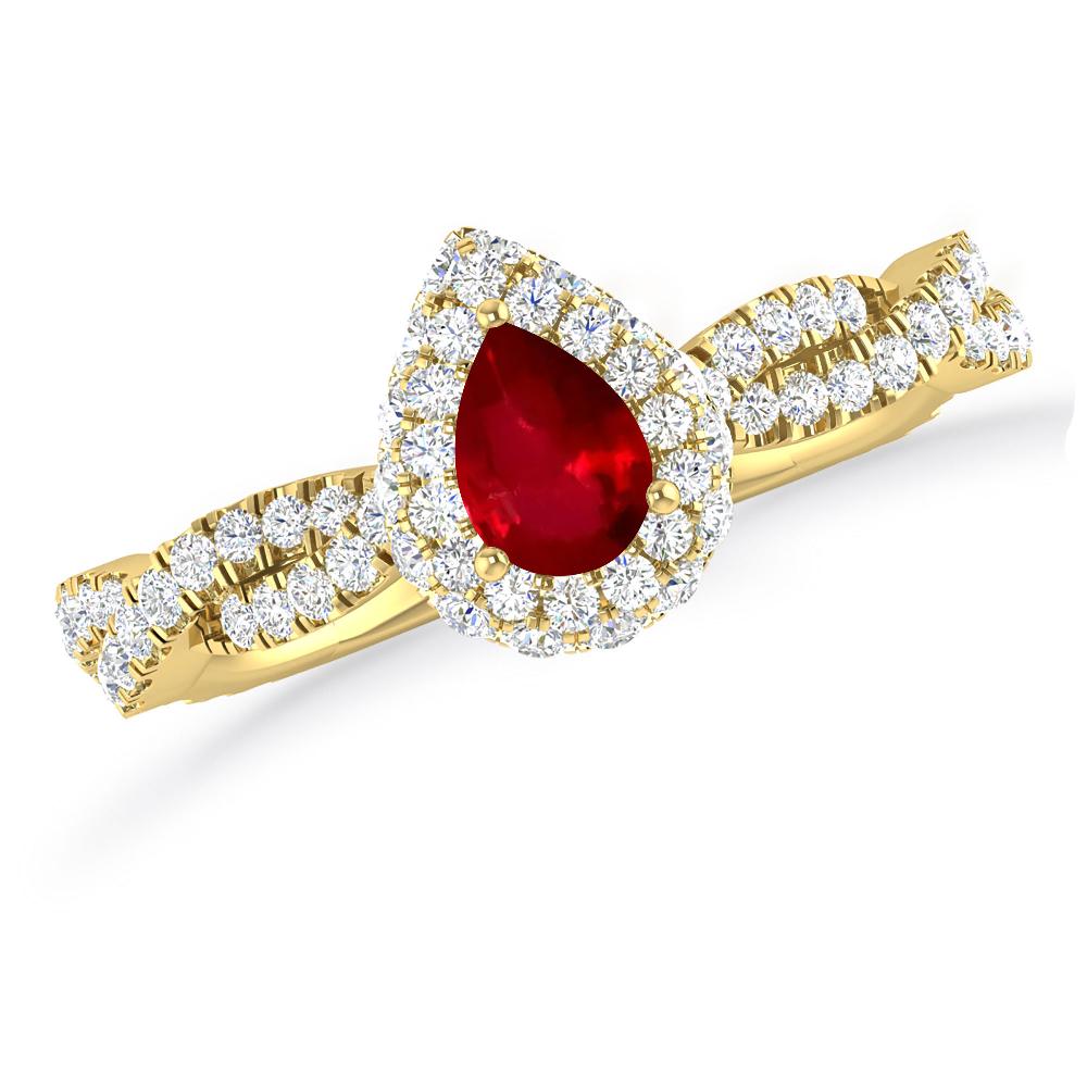 Yellow Gold - Ruby