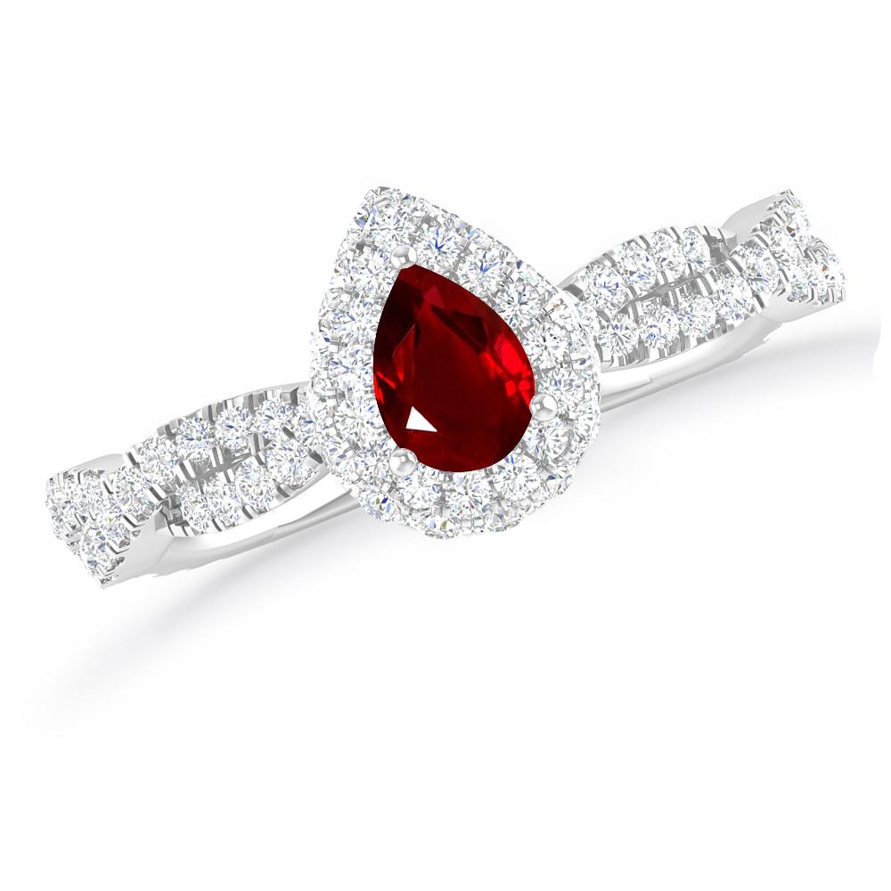 White Gold - Ruby