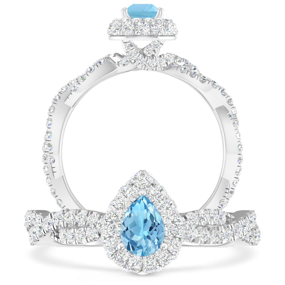 White Gold - Blue Topaz