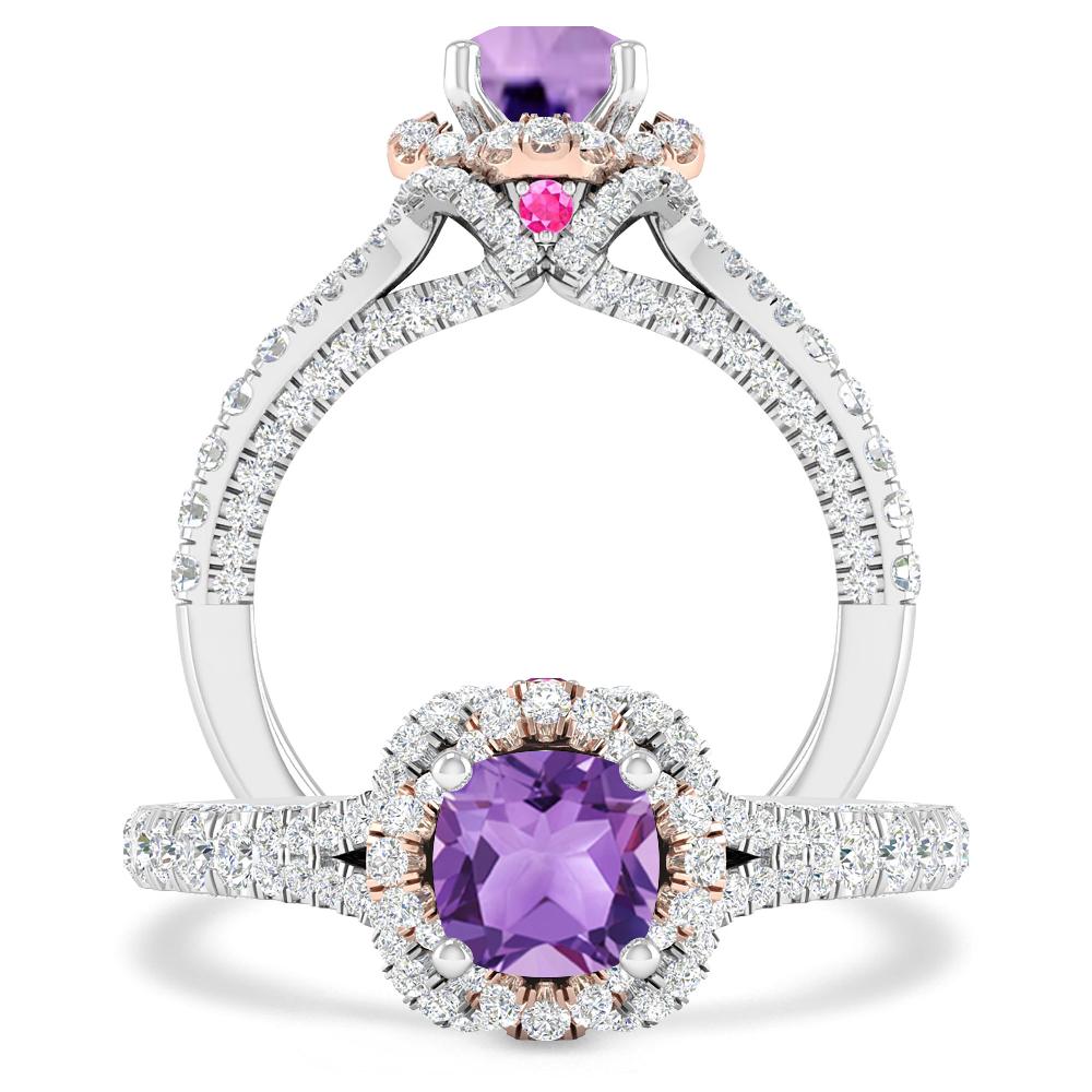 White Gold - Amethyst