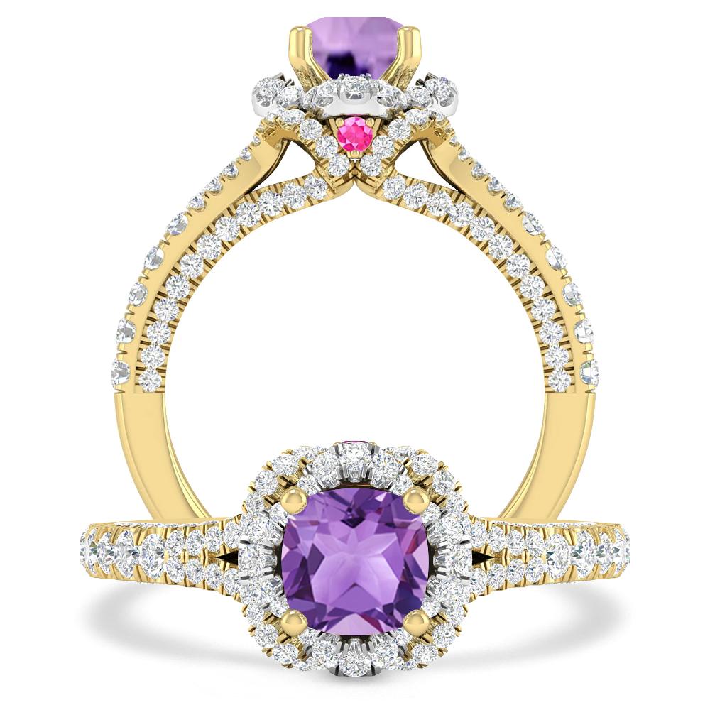 Yellow Gold - Amethyst