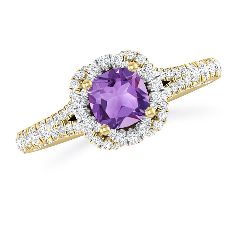 Yellow Gold - Amethyst