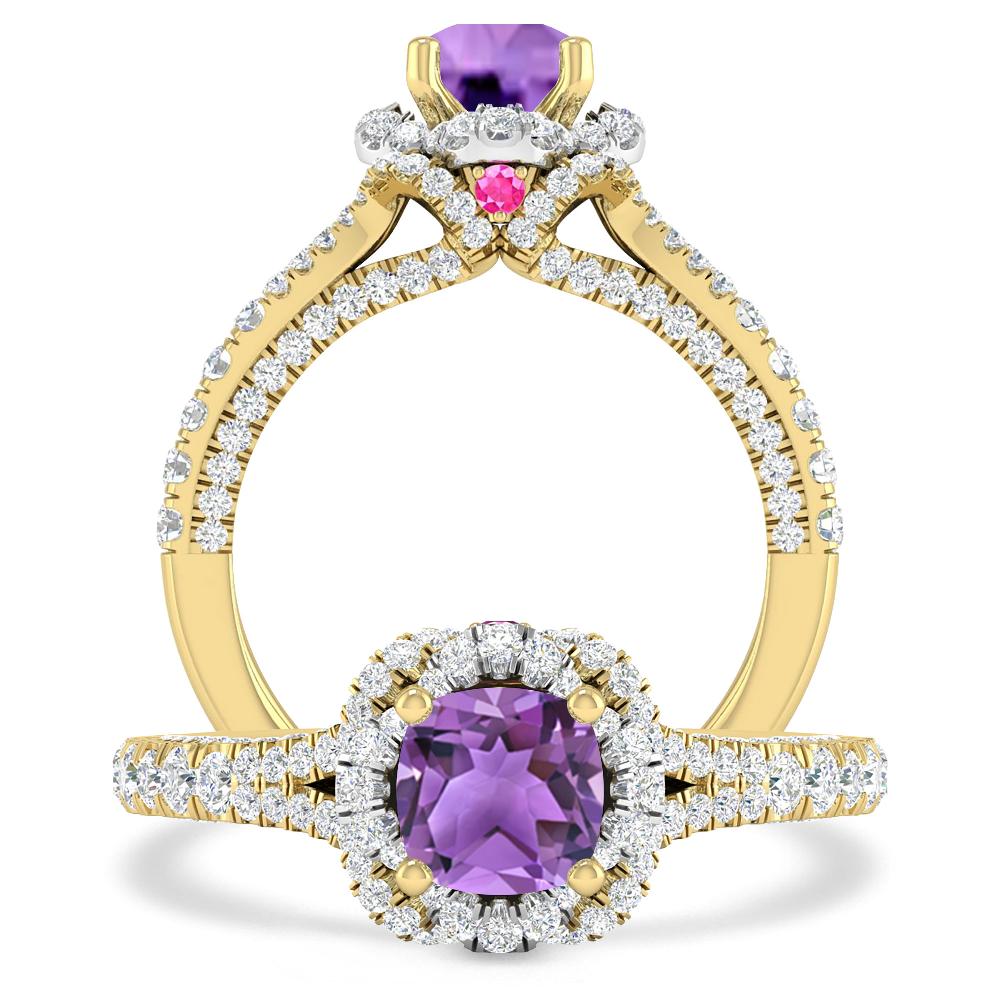 Yellow Gold - Amethyst