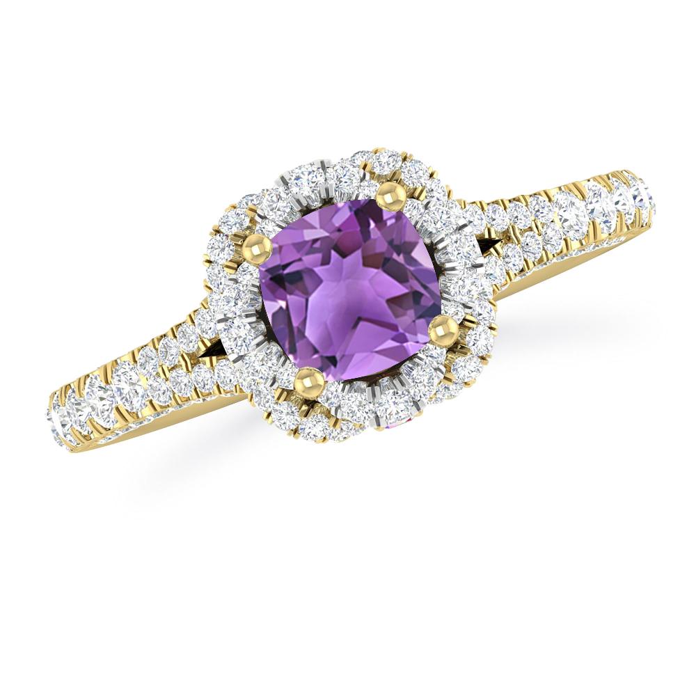 Yellow Gold - Amethyst