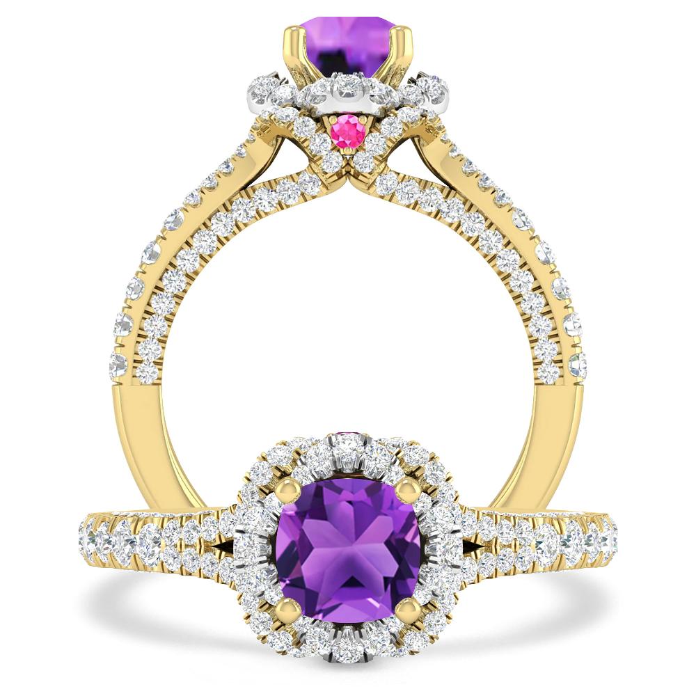 Yellow Gold - Amethyst