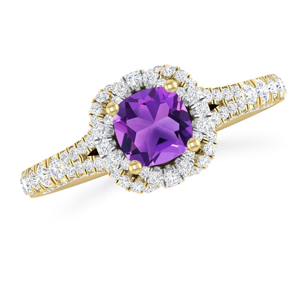 Yellow Gold - Amethyst