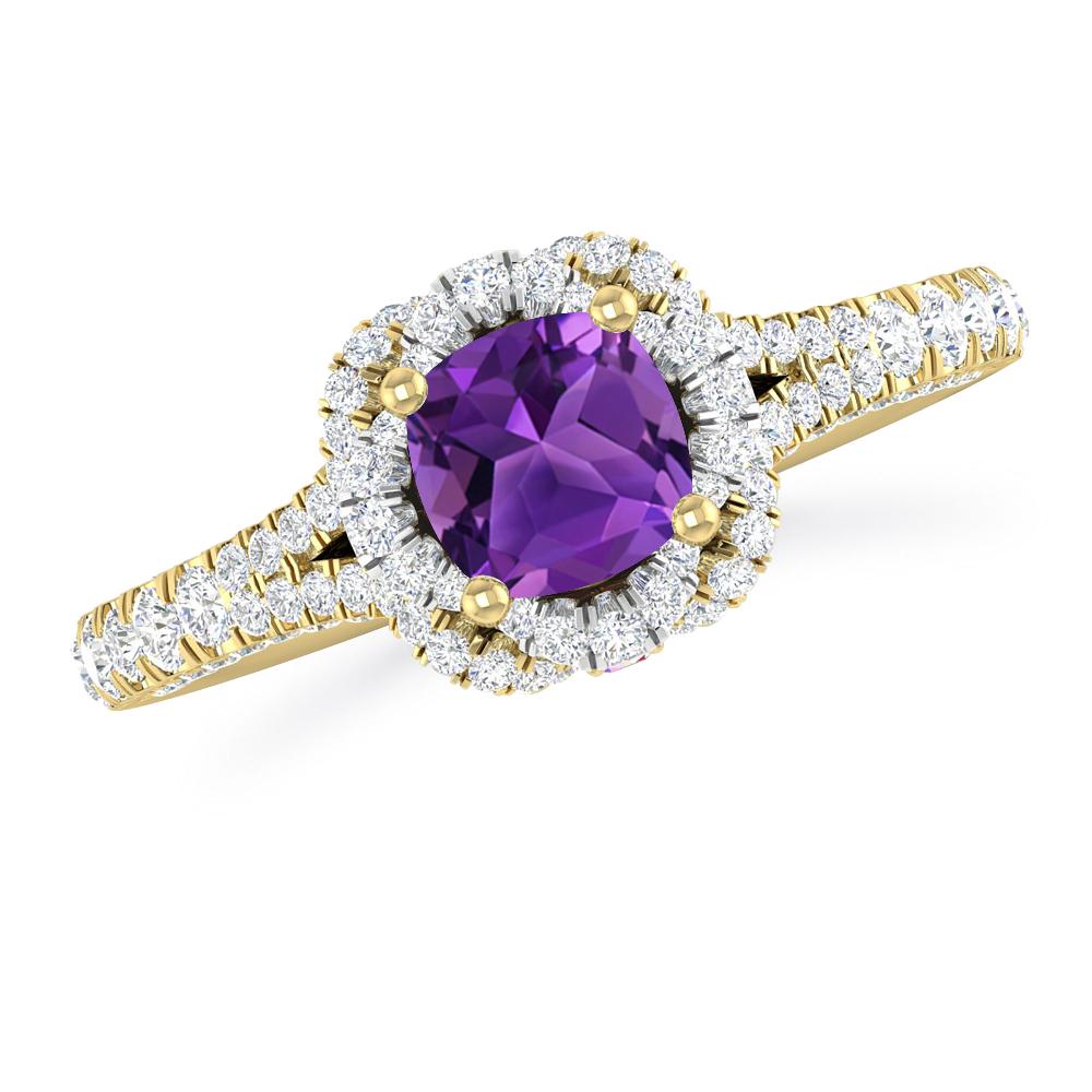 Yellow Gold - Amethyst