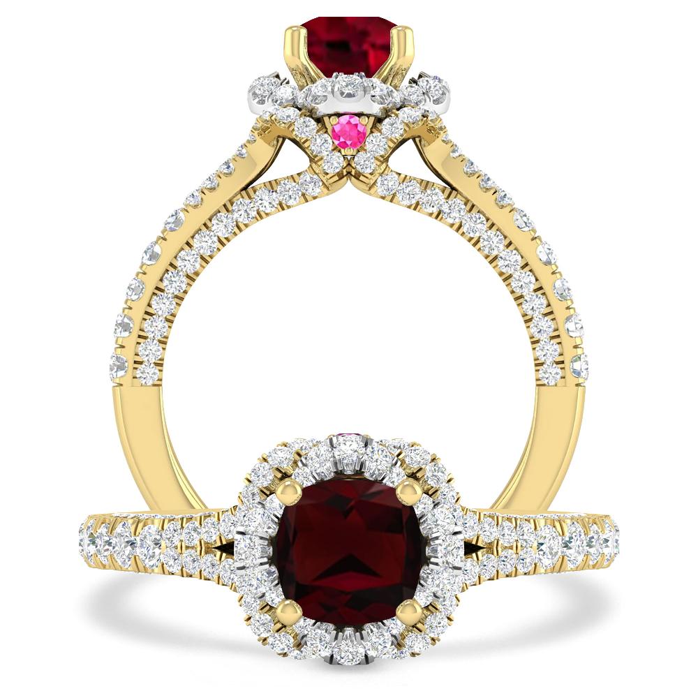 Yellow Gold - Garnet