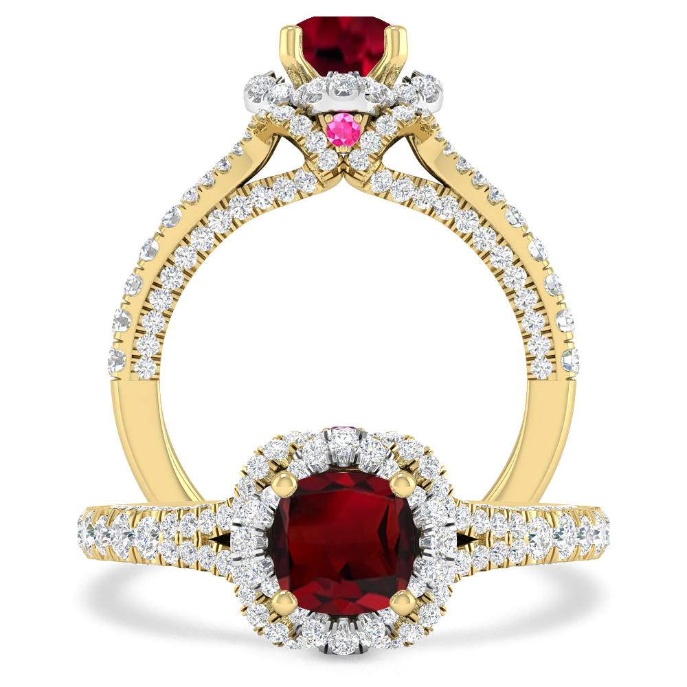 Yellow Gold - Garnet