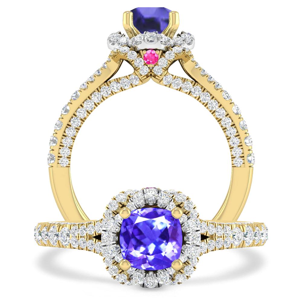 Yellow Gold - Tanzanite