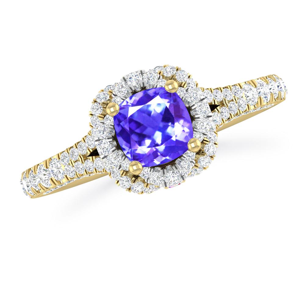 Yellow Gold - Tanzanite