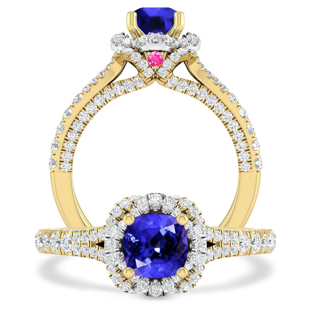 Yellow Gold - Tanzanite