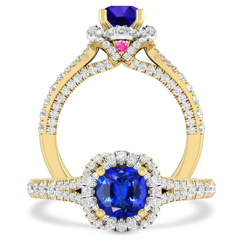 Yellow Gold - Tanzanite