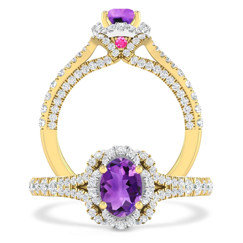 Yellow Gold - Amethyst