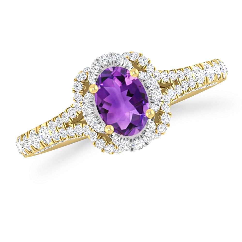 Yellow Gold - Amethyst