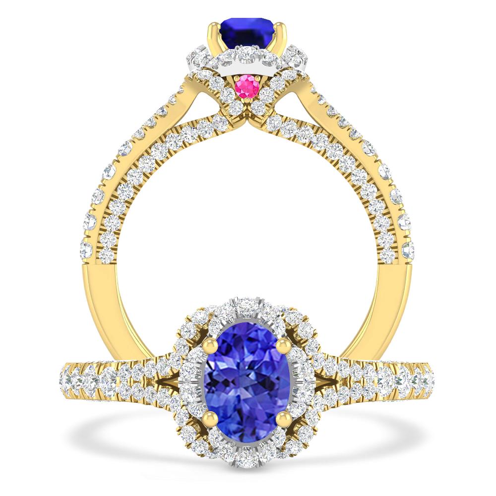 Yellow Gold - Tanzanite