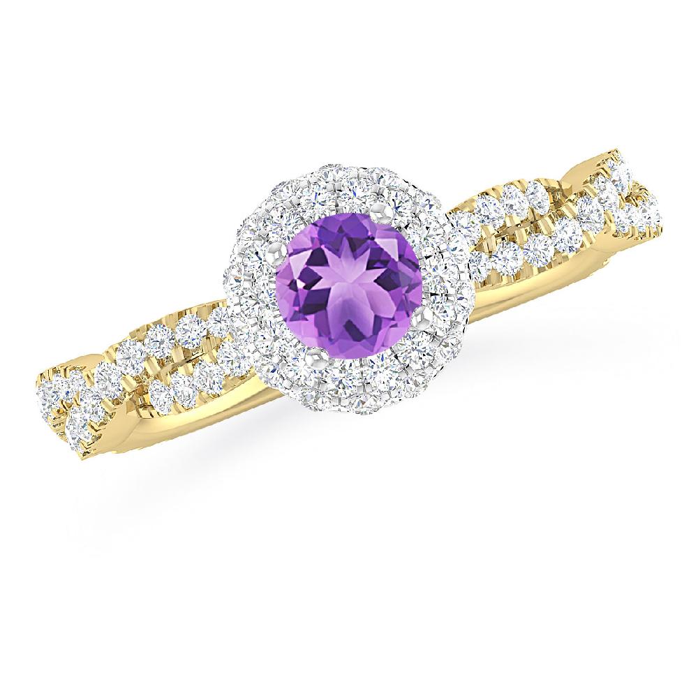 Yellow Gold - Amethyst