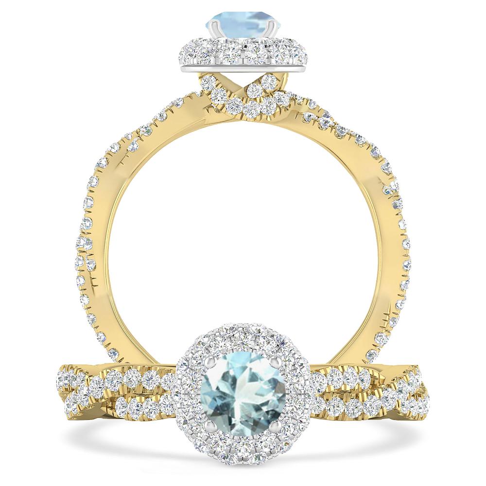 Yellow Gold - Aquamarine