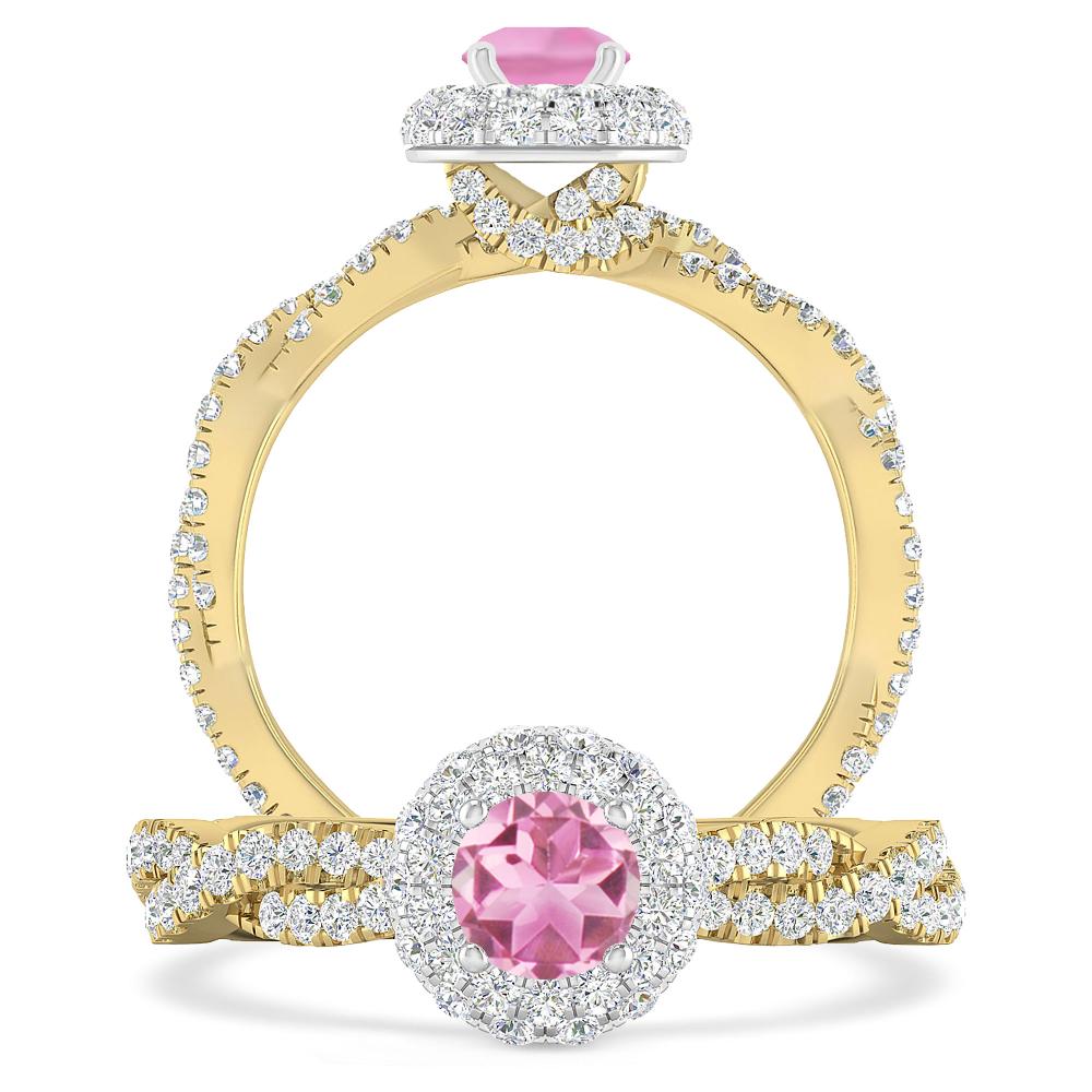 Yellow Gold - Pink Tourmaline