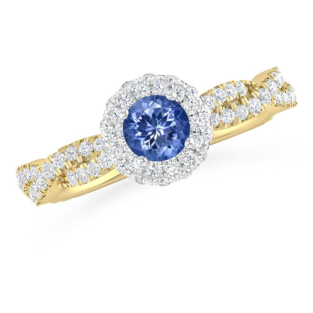 Yellow Gold - Tanzanite