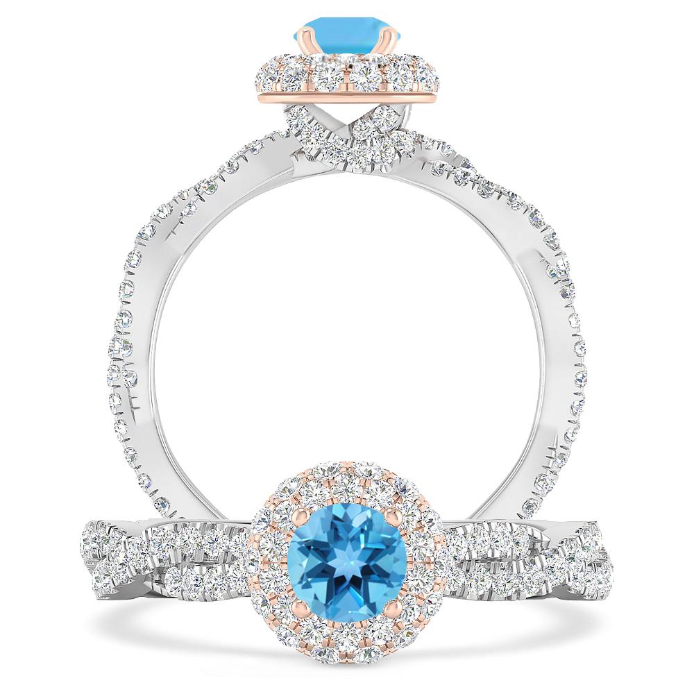 White Gold - Blue Topaz