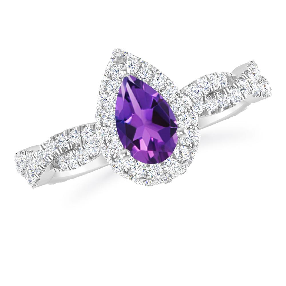 White Gold - Amethyst