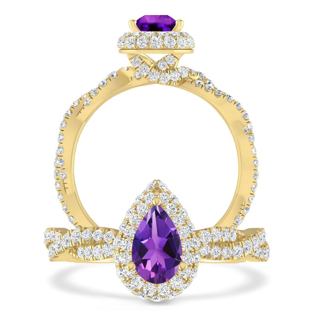 Yellow Gold - Amethyst