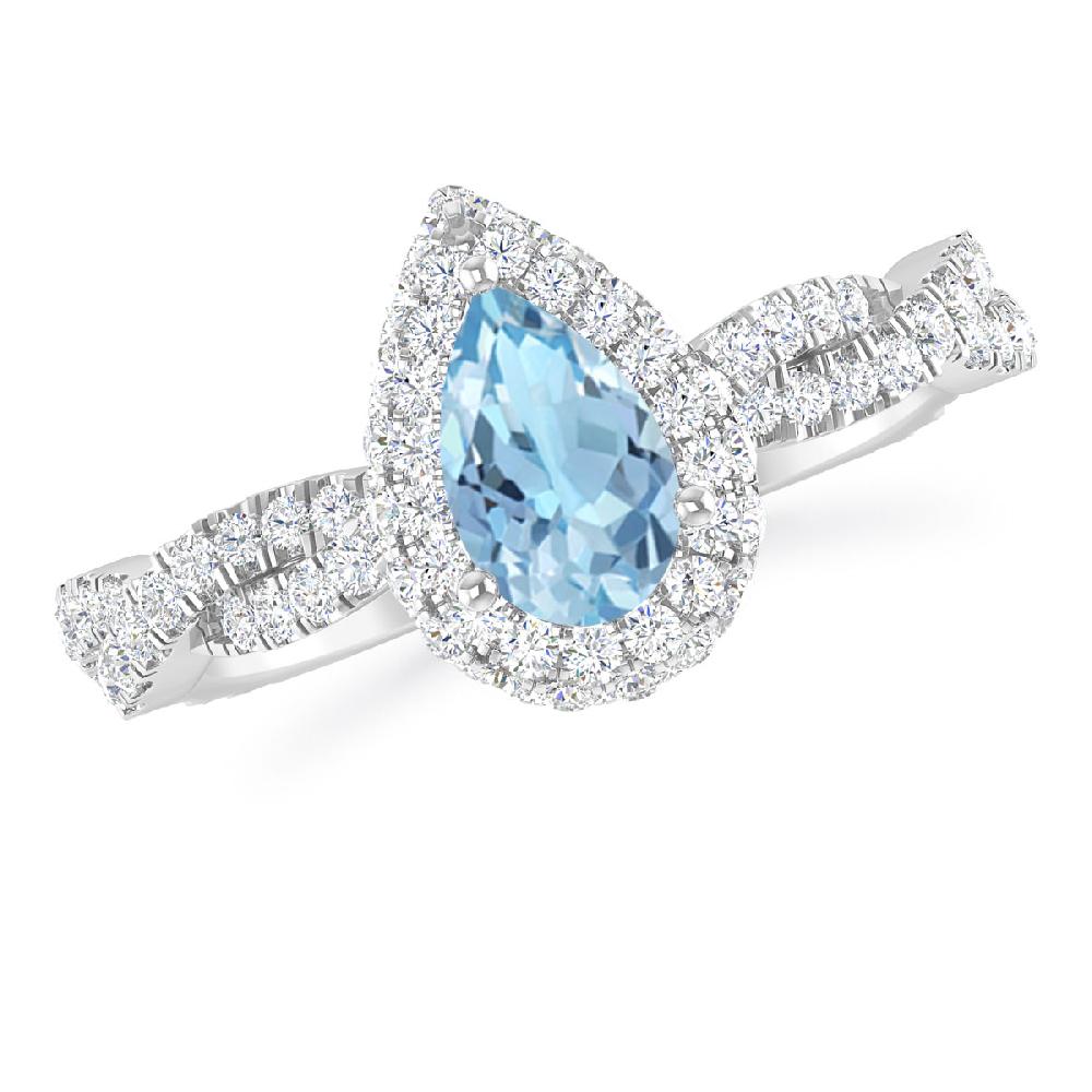 White Gold - Aquamarine