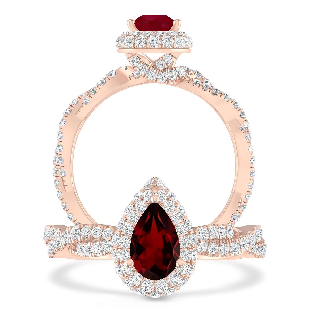 Rose Gold - Garnet