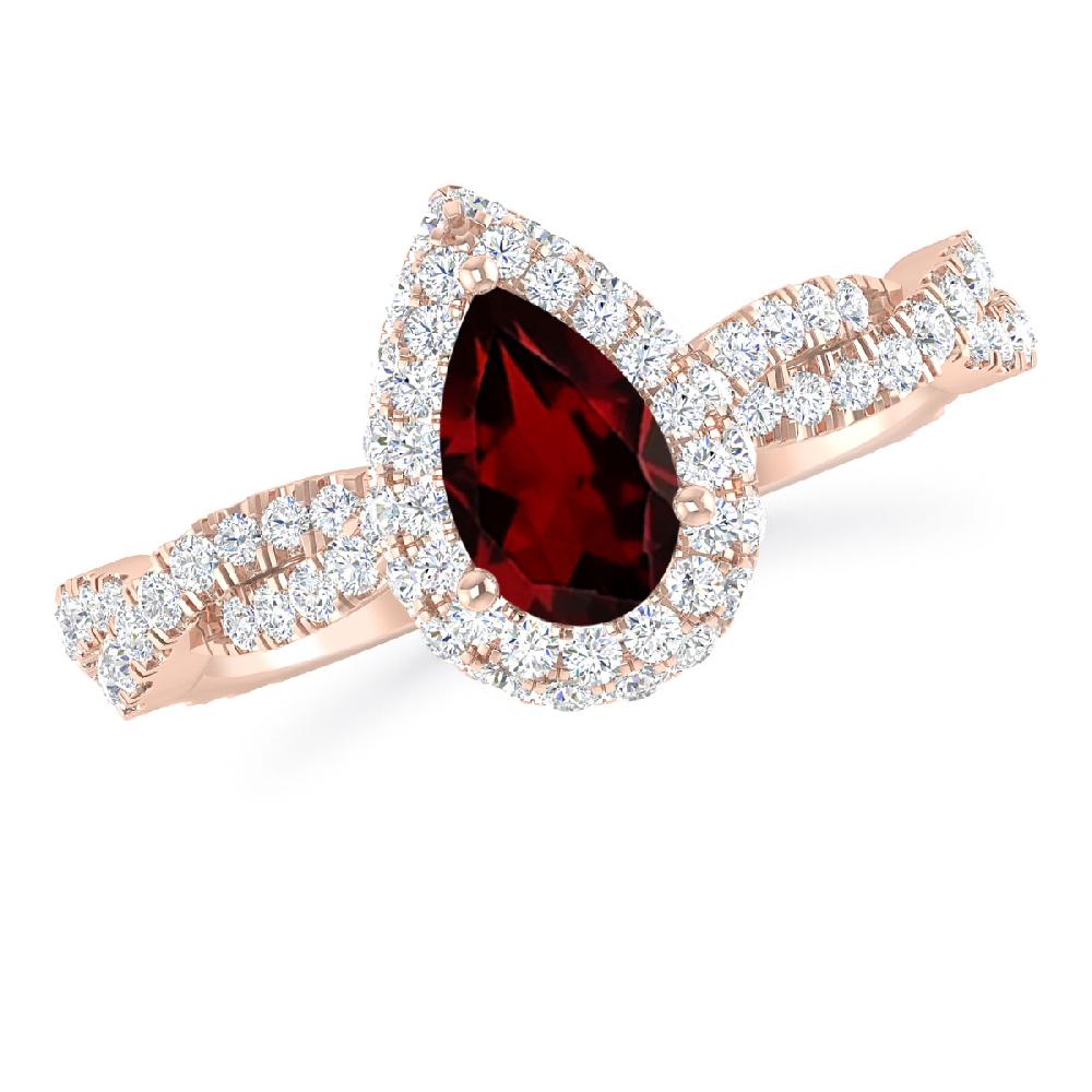 Rose Gold - Garnet