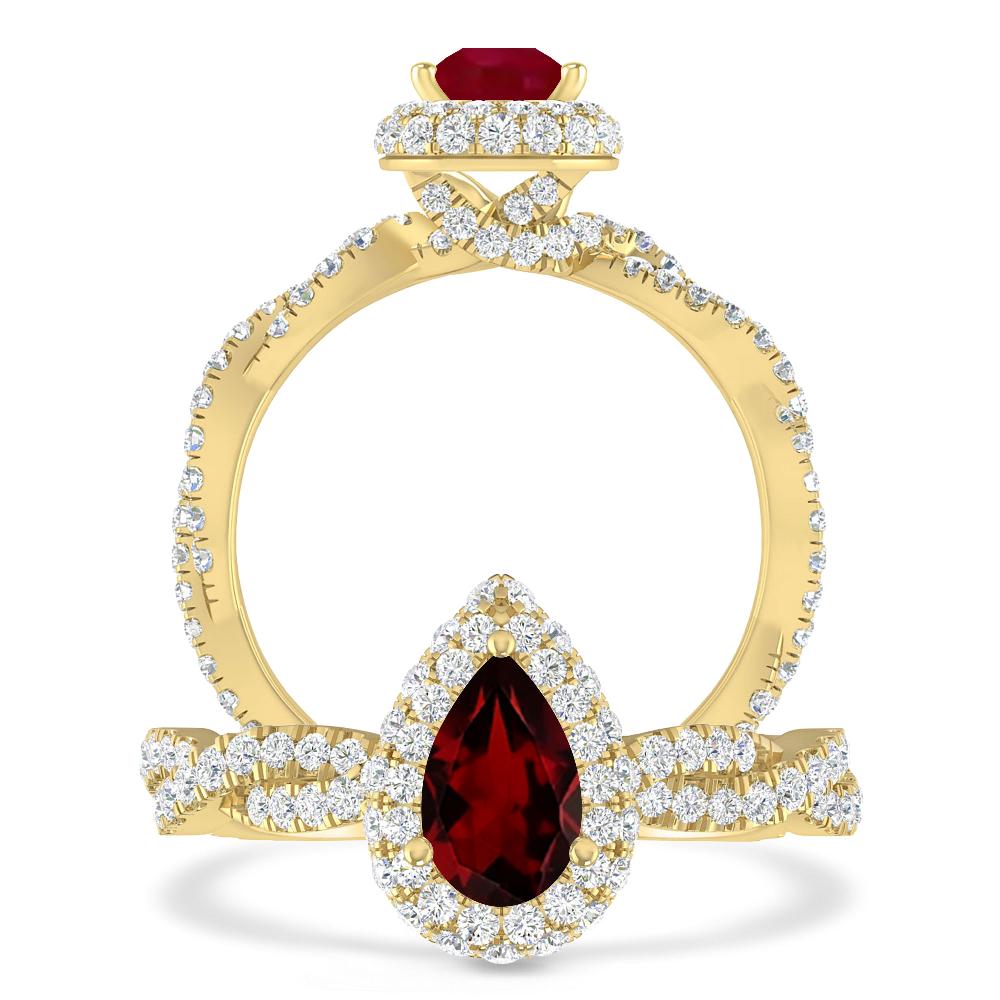 Yellow Gold - Garnet