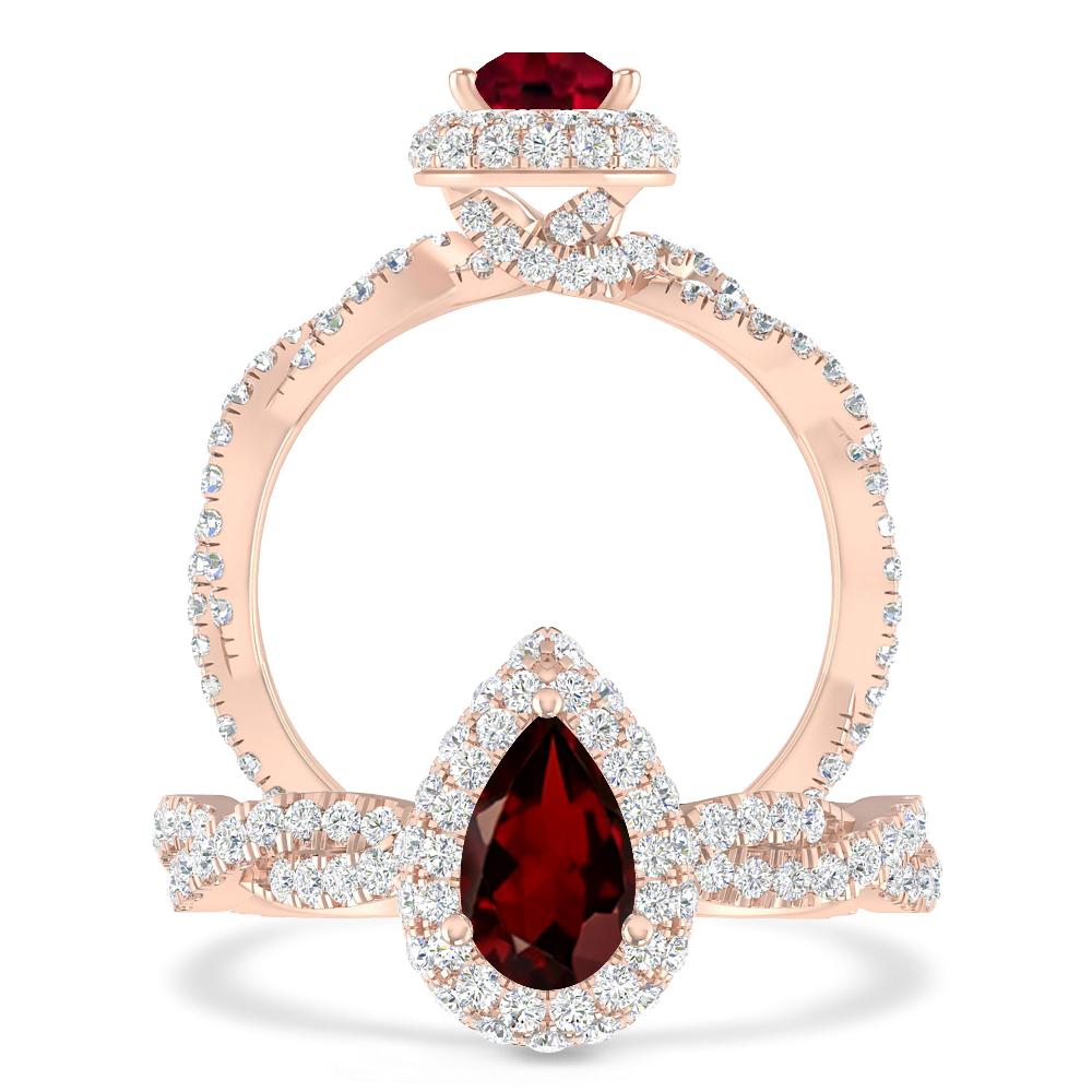 Rose Gold - Garnet