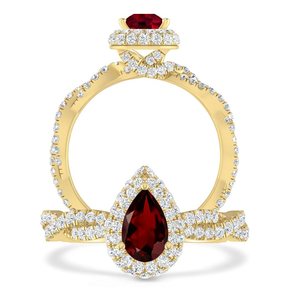 Yellow Gold - Garnet