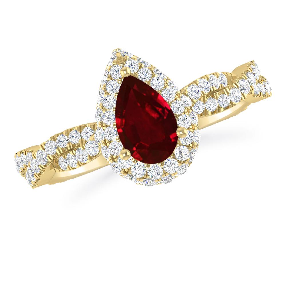 Yellow Gold - Ruby