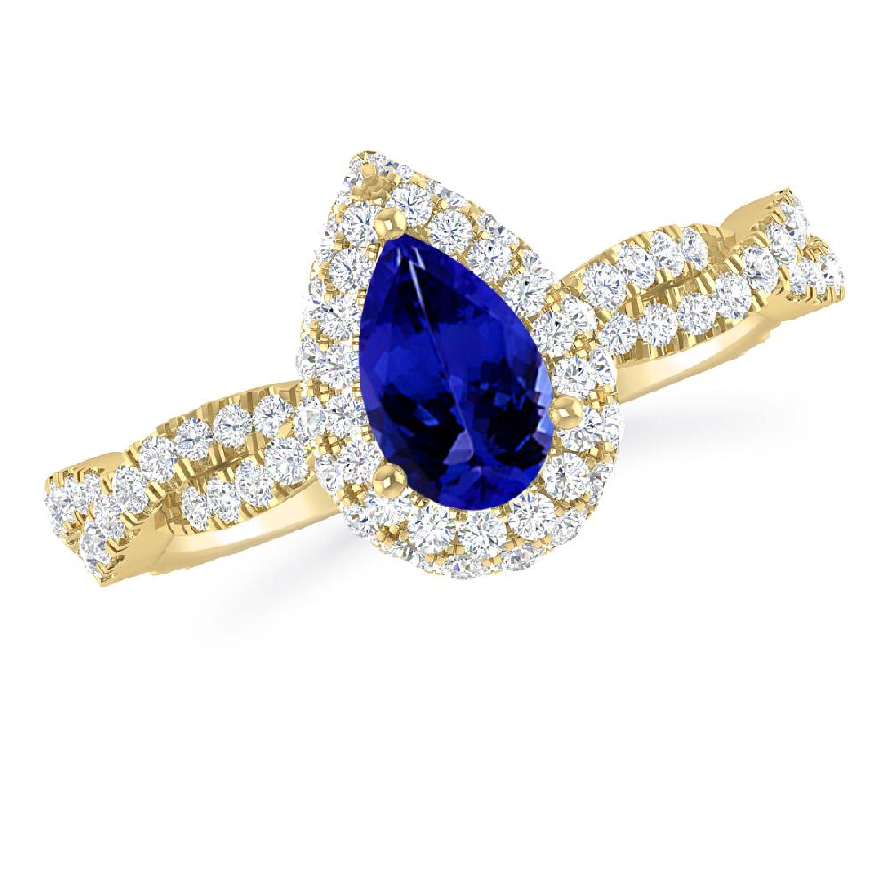 Yellow Gold - Tanzanite