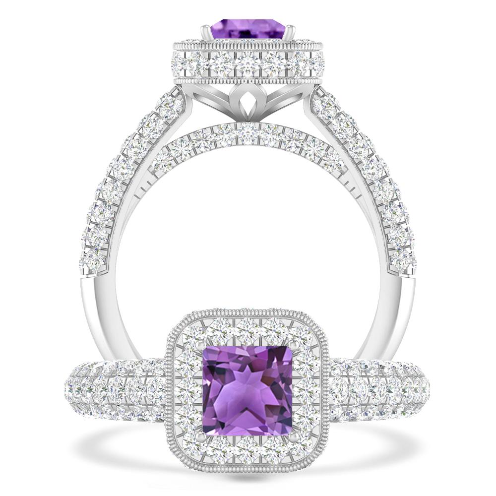 White Gold - Amethyst