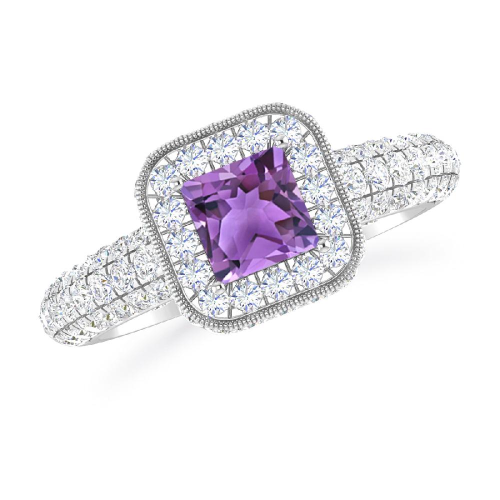 White Gold - Amethyst