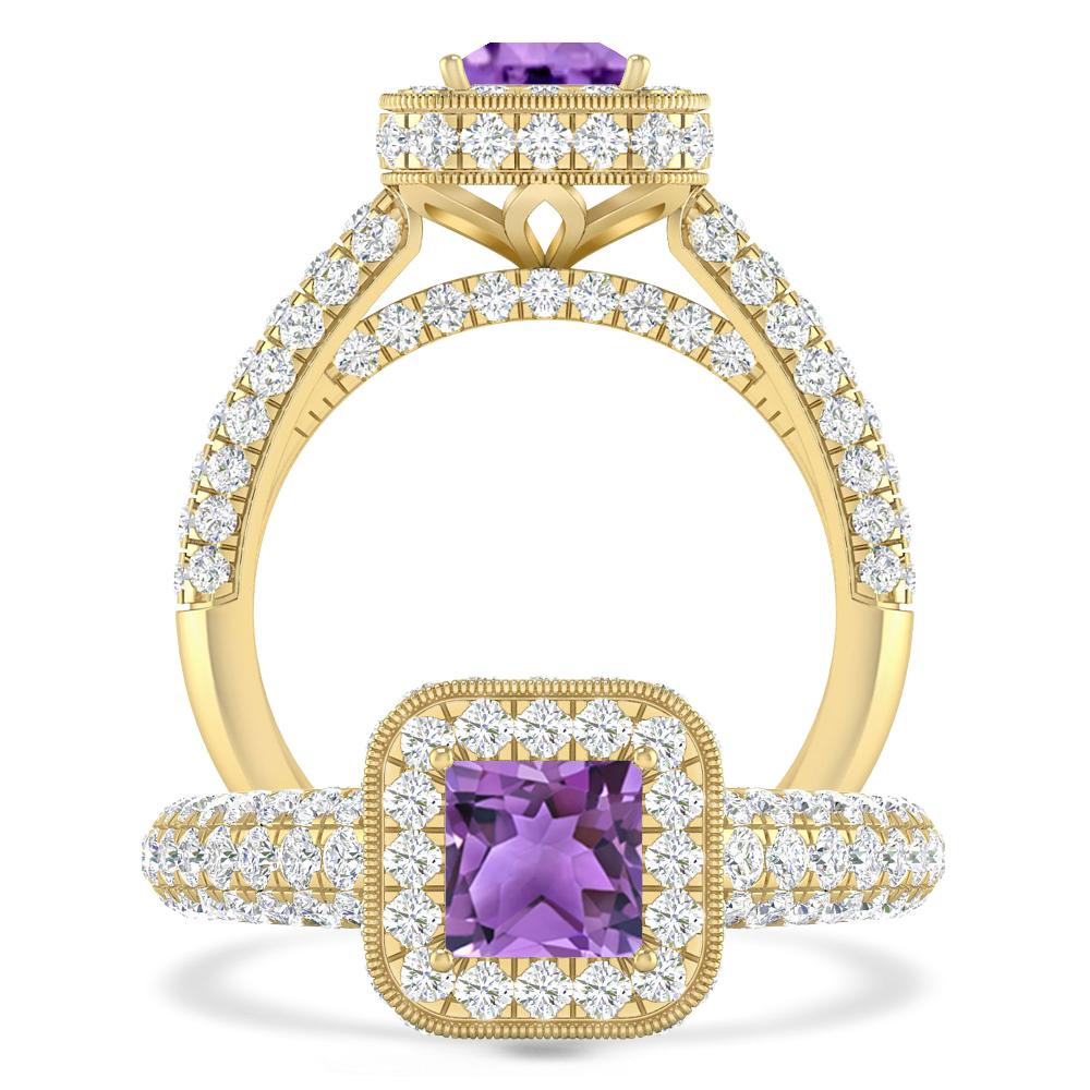 Yellow Gold - Amethyst