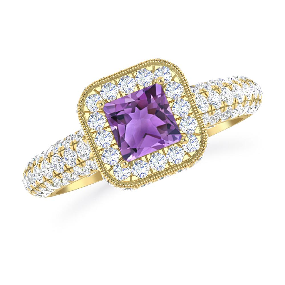 Yellow Gold - Amethyst