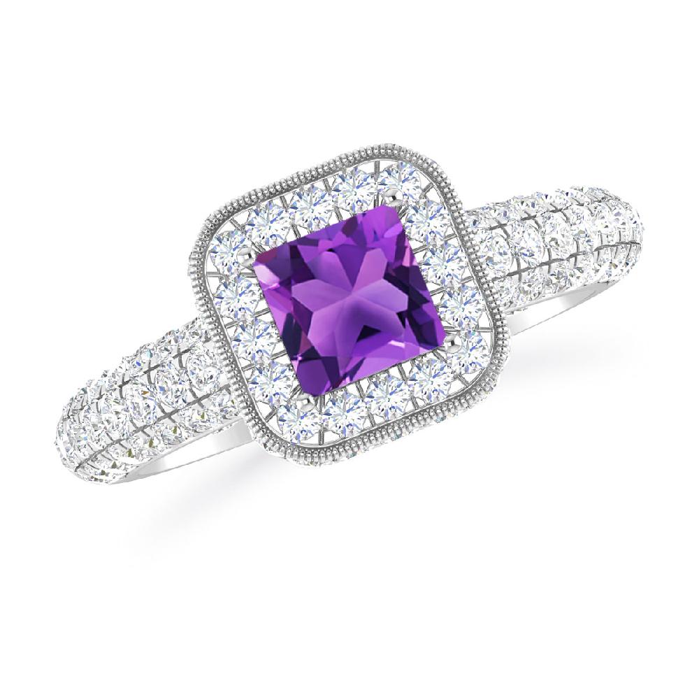 White Gold - Amethyst