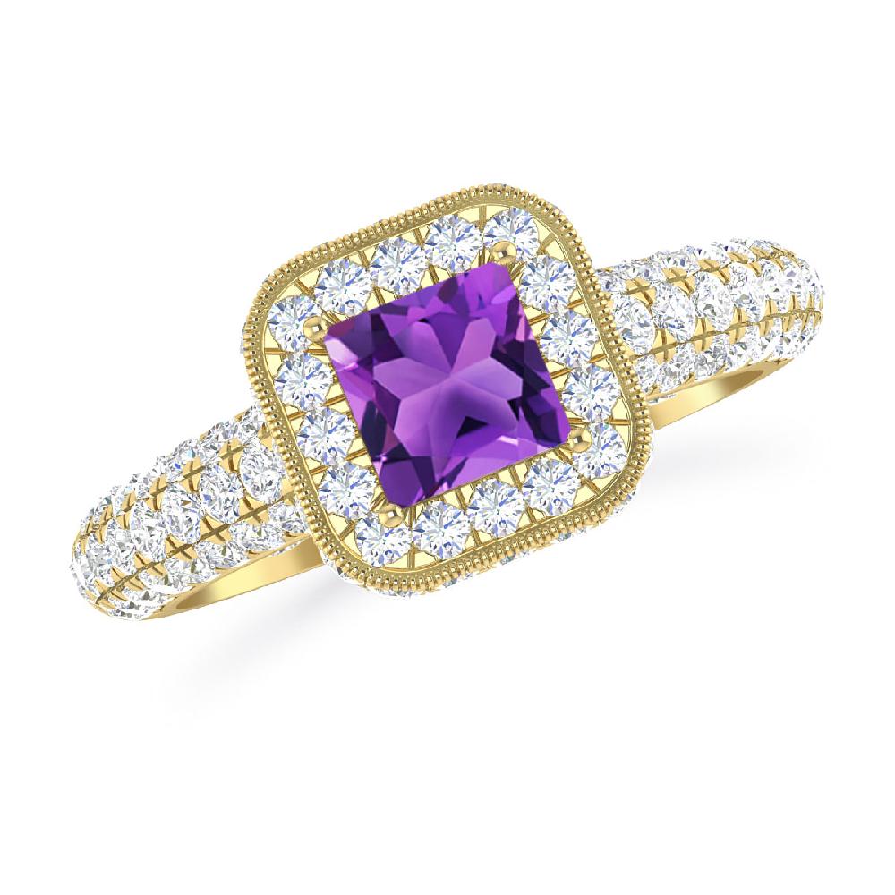 Yellow Gold - Amethyst