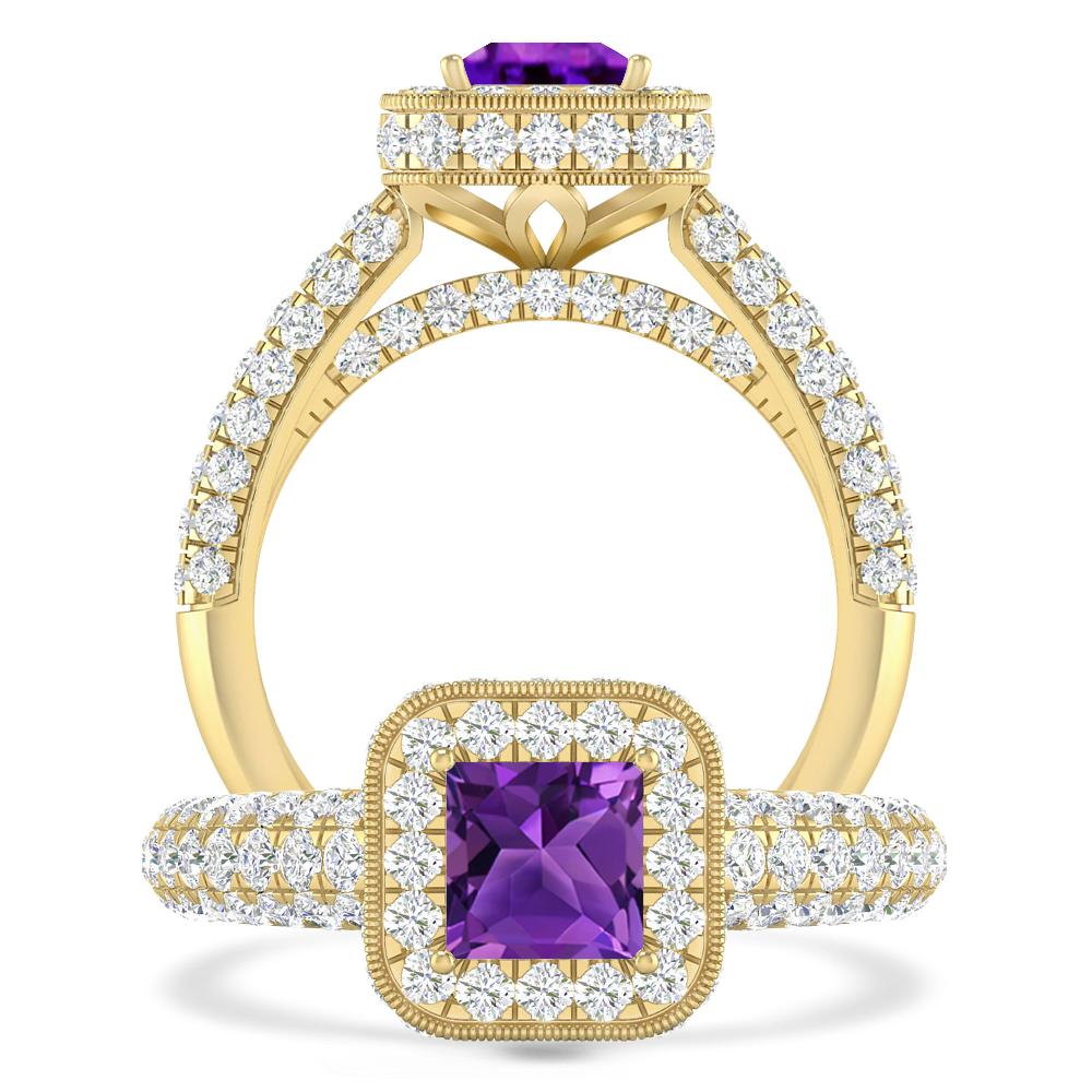 Yellow Gold - Amethyst