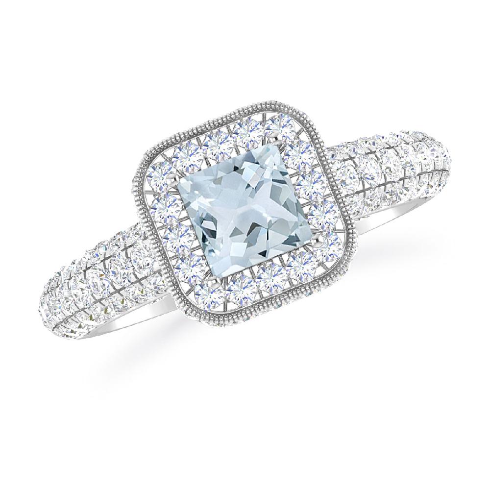 White Gold - Aquamarine