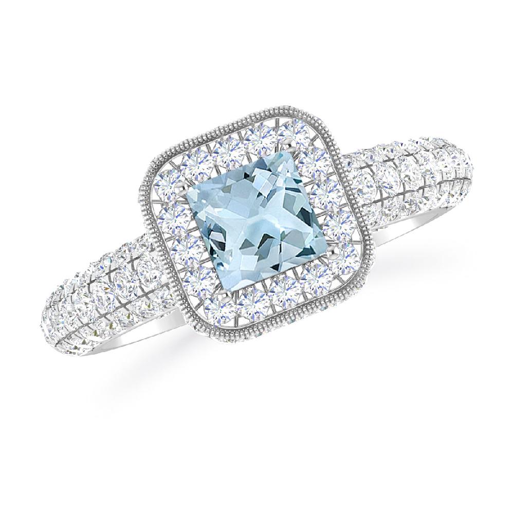 White Gold - Aquamarine