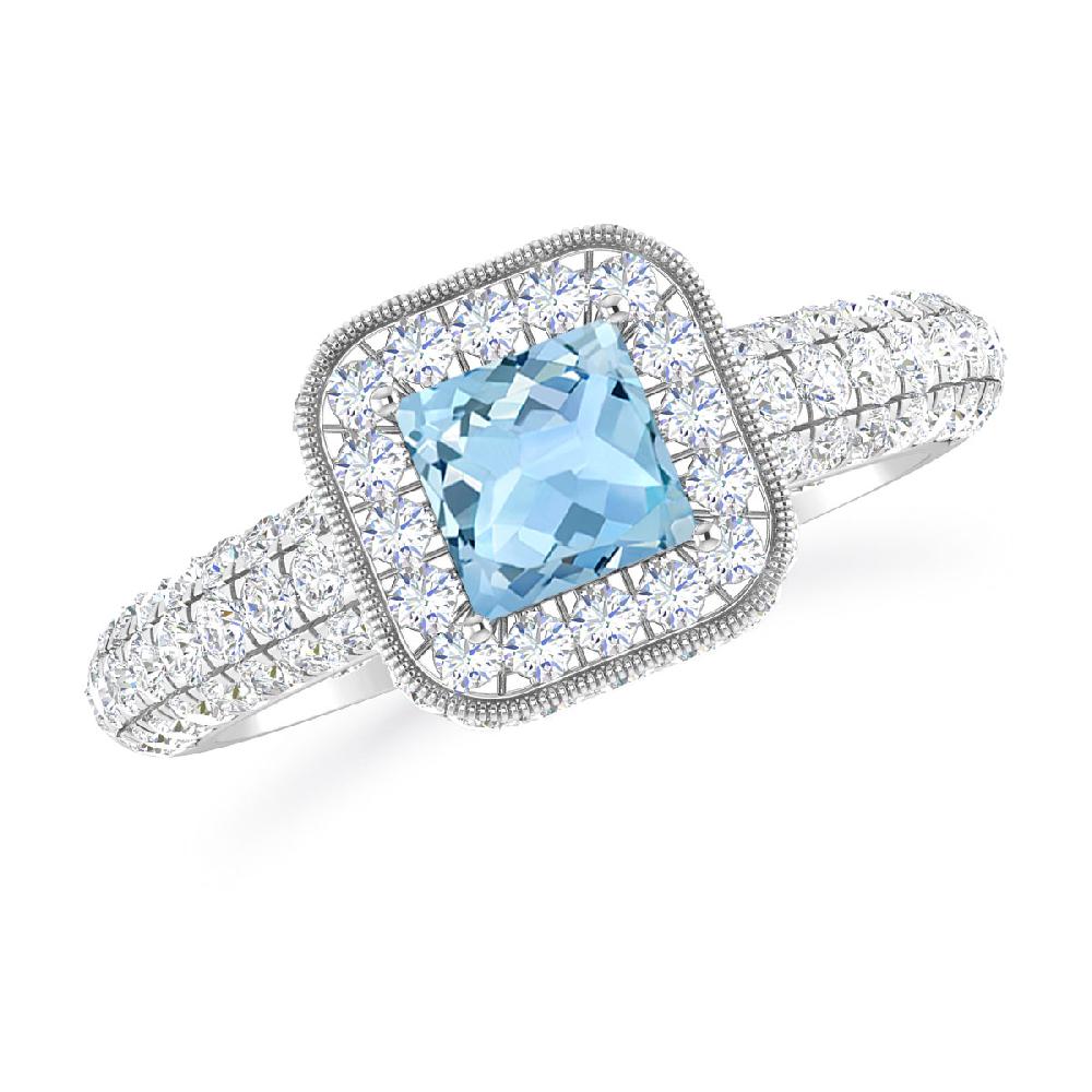 White Gold - Aquamarine