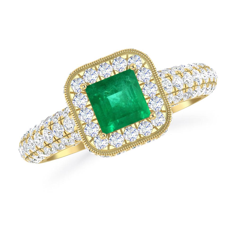 Yellow Gold - Emerald