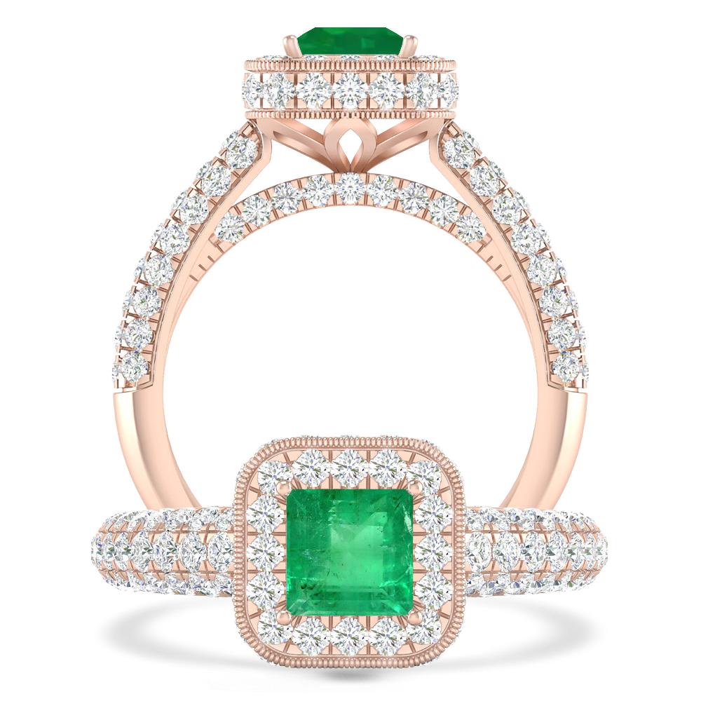 Rose Gold - Emerald