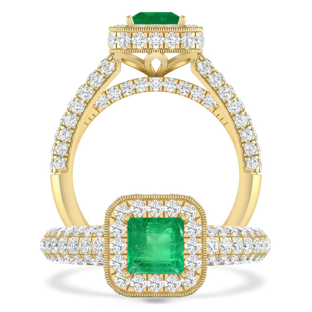 Yellow Gold - Emerald